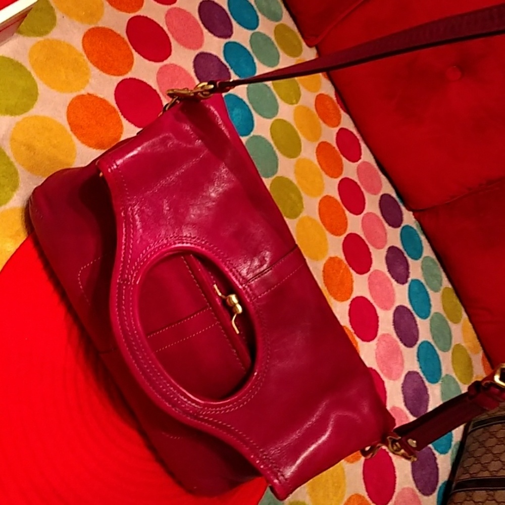 For sale Authentic Coach Plum hand/cr - Picture 6 of 8